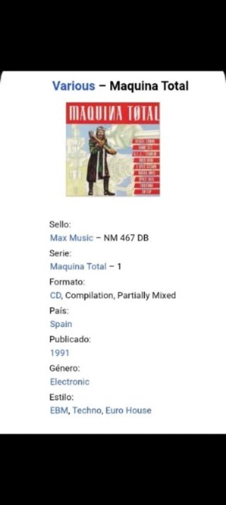 CD Maquina Total 1ª Edición colección