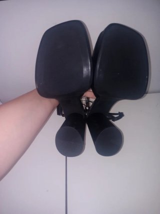 Zapatos de plataforma negros talla 38