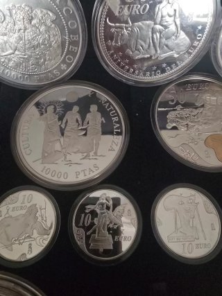 Colección Monedas Plata 10000 PTAS EURO