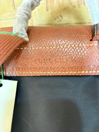 Mochila Longchamp Negra y Marrón Nueva