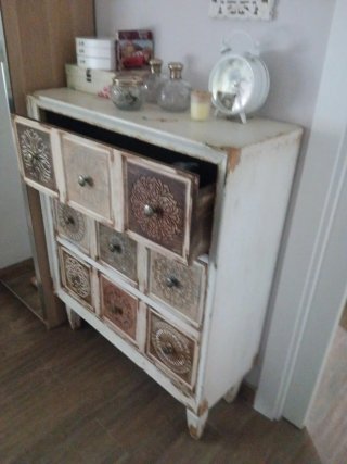 Cómoda 3 cajones madera estilo vintage