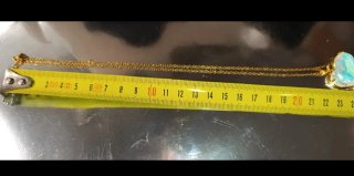 Collar Corazón Blanco Acero Dorado 48cm