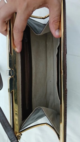 Bolso Casal Marrón Piel Serpiente