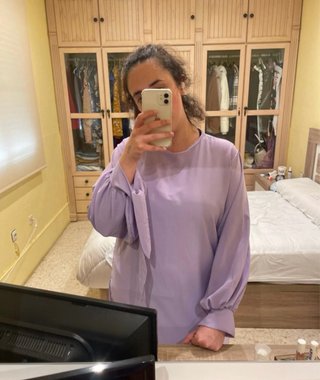 Abaya Lila Seda Medina