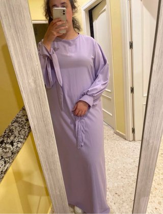 Abaya Lila Seda Medina