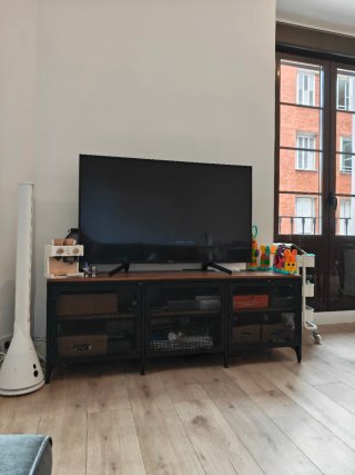 Mueble TV IKEA FJÄLLBO Negro/Madera