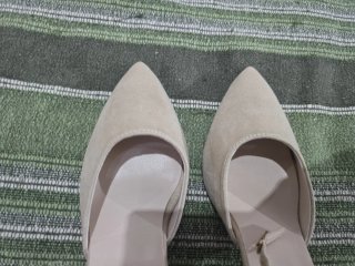 Zapatos tacón beige T42