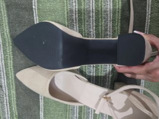 Zapatos tacón beige T42
