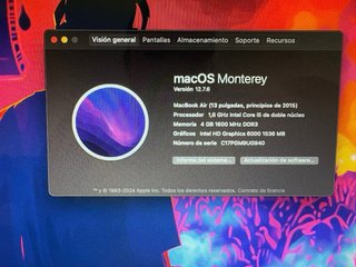 MacBook Air 2015 Intel Core i5 Plata