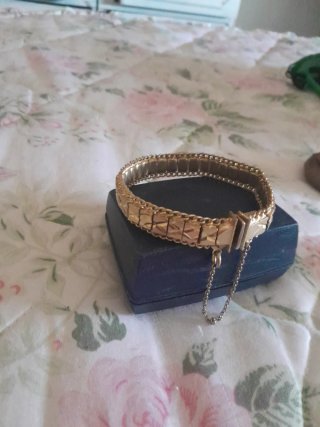 Pulsera Antigua Chapada en Oro