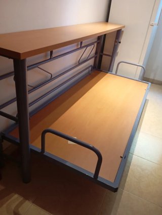 Cama Plegable Madera y Metal