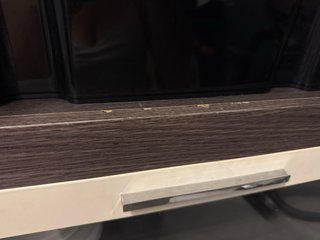 Mueble de salón madera y cristal (con estanterias)