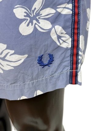 Fred Perry Costume Uomo XL Floreale Azzurro Cotone