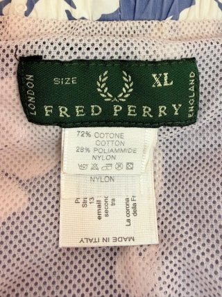 Fred Perry Costume Uomo XL Floreale Azzurro Cotone