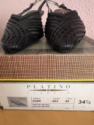 Zapatos de salón Platino Talla 34.5