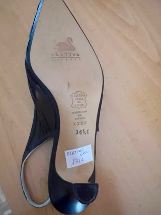 Zapatos de salón Platino Talla 34.5