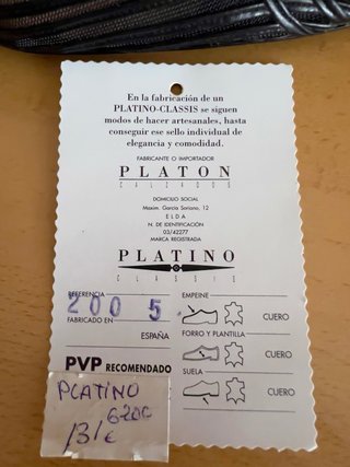 Zapatos de salón Platino Talla 34.5