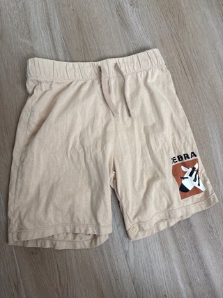 Pantalón corto cebra beige talla 140