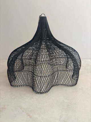 Lámpara de ratán estilo Boho