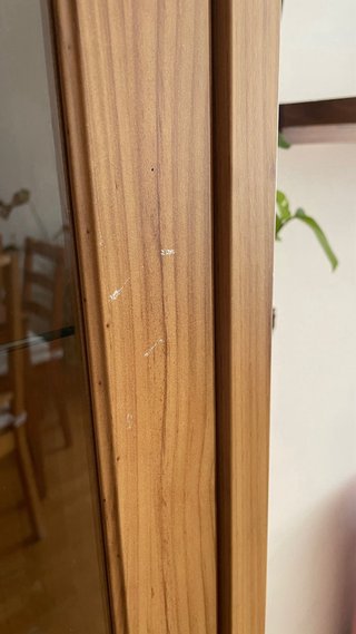 Armario Vitrina Madera y Cristal