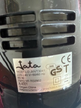 Ventilador Jata Negro