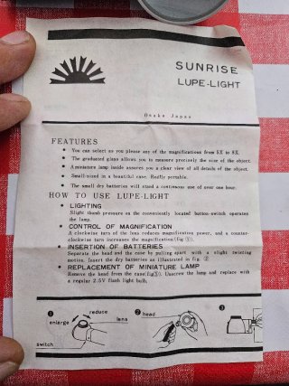 Sunrise Lupe-Light Lente d'ingrandimento