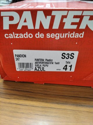 Botas de seguridad nuevas Panter talla 41