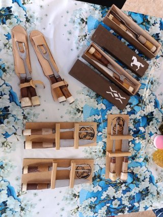 Set Cuchillo y Tenedor Madera