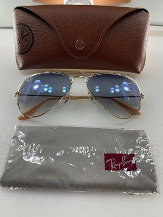 Gafas de sol Ray-Ban Aviator Doradas Azules