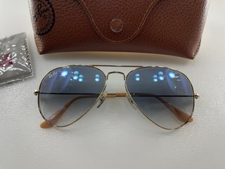 Gafas de sol Ray-Ban Aviator Doradas Azules