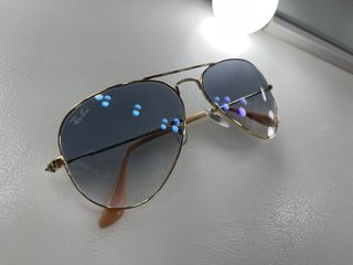 Gafas de sol Ray-Ban Aviator Doradas Azules