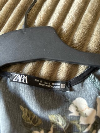 Vestido Zara Estampado Manga Larga Talla S