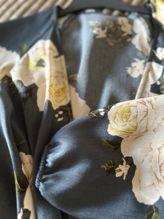 Vestido Zara Estampado Manga Larga Talla S