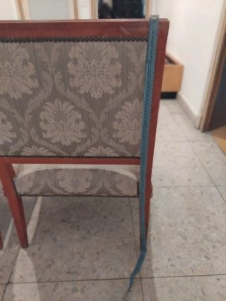 Conjunto 2 sillones antiguos madera y tela