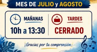 Horario de Julio y Agosto