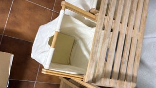 Mueble Cesto Ropa Sucia Bambú Doble