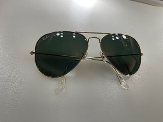 Gafas de sol Ray-Ban Aviator Doradas Verdes