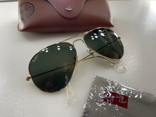 Gafas de sol Ray-Ban Aviator Doradas Verdes
