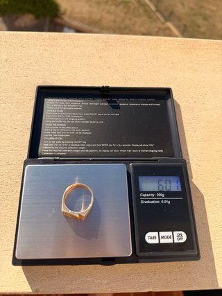 Anillo Oro 6g Diamante 4 Sellos