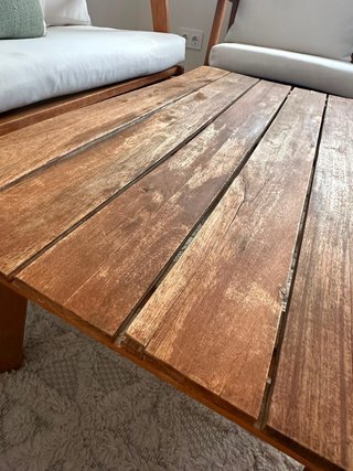 Conjunto Sofás Madera y Mesa Terraza/Jardín