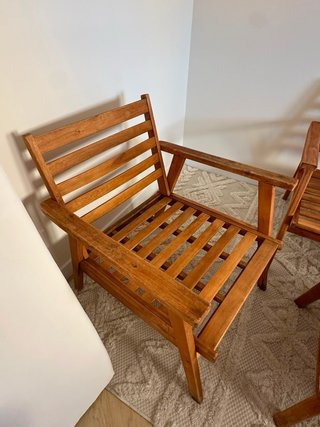 Conjunto Sofás Madera y Mesa Terraza/Jardín