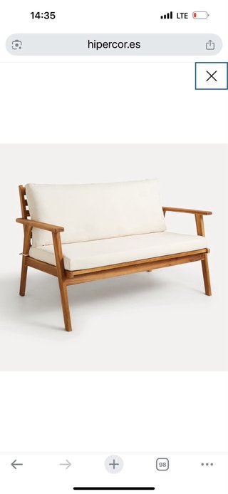 Conjunto Sofás Madera y Mesa Terraza/Jardín