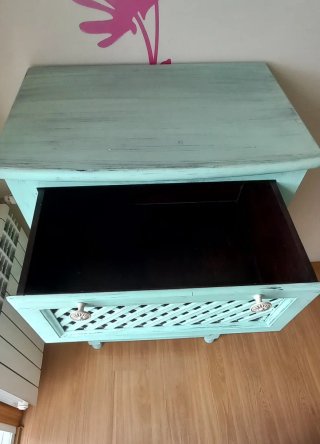 Cajonera vintage color menta