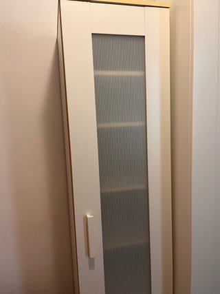 Armario Ikea 1 Puerta Madera y Cristal