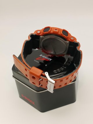 RELOJ PULSERA DE CABALLERO CASIO 5081 NARANJA + CAJA