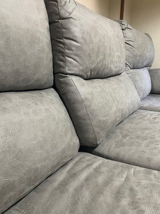 Sofá modular gris terciopelo