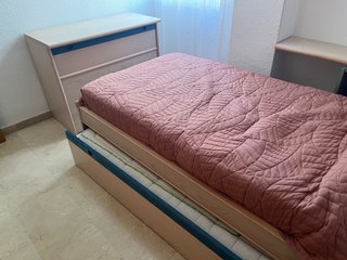 Arcón / Baúl Madera Beige y Azul