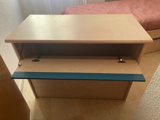 Arcón / Baúl Madera Beige y Azul