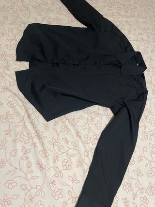 Camisa elegante negra manga larga