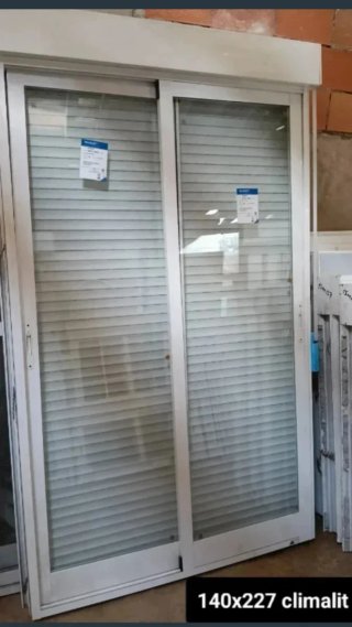 Ventana balconera aluminio 140x227 Climalit